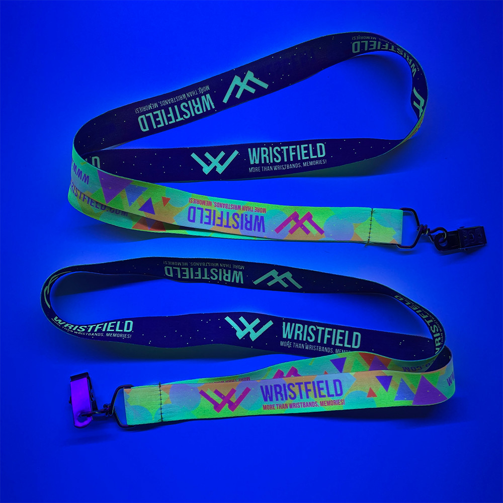 UV Reflective Satin Lanyards 20x900 mm full-colour custom pr